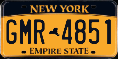 NY license plate GMR4851