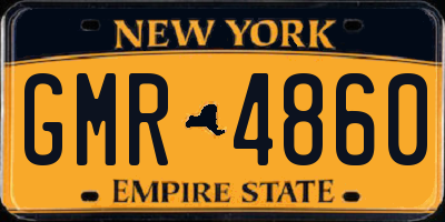 NY license plate GMR4860