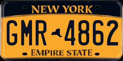 NY license plate GMR4862