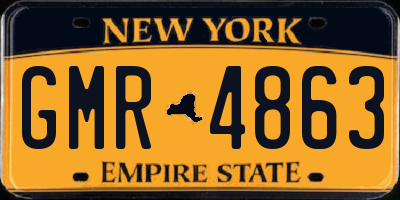 NY license plate GMR4863