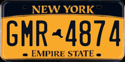 NY license plate GMR4874