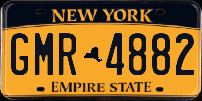NY license plate GMR4882