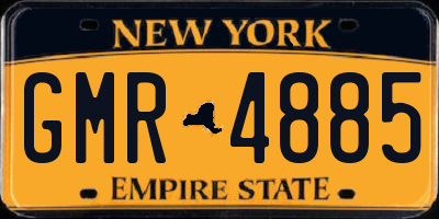 NY license plate GMR4885