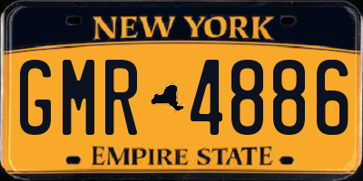 NY license plate GMR4886