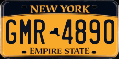 NY license plate GMR4890