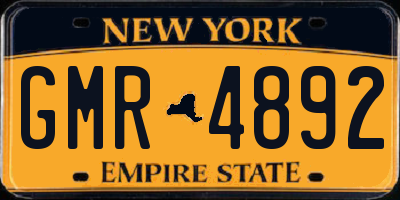 NY license plate GMR4892