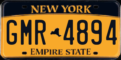 NY license plate GMR4894