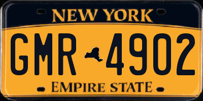 NY license plate GMR4902