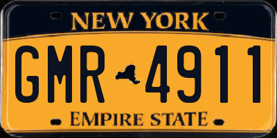 NY license plate GMR4911