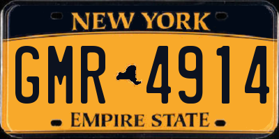 NY license plate GMR4914