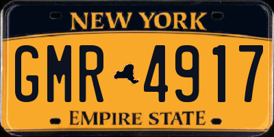 NY license plate GMR4917