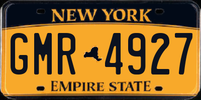 NY license plate GMR4927
