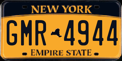 NY license plate GMR4944