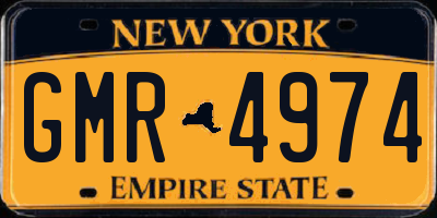 NY license plate GMR4974