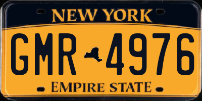 NY license plate GMR4976