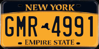 NY license plate GMR4991
