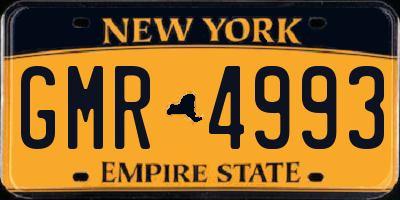 NY license plate GMR4993