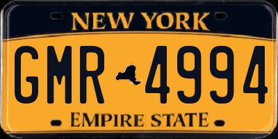 NY license plate GMR4994