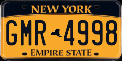 NY license plate GMR4998