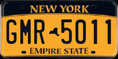 NY license plate GMR5011