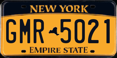 NY license plate GMR5021