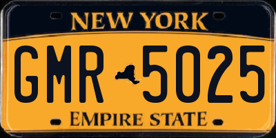 NY license plate GMR5025