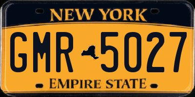 NY license plate GMR5027