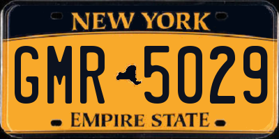 NY license plate GMR5029