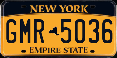 NY license plate GMR5036