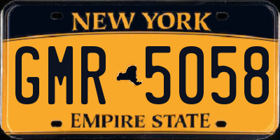 NY license plate GMR5058