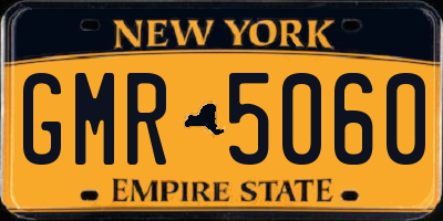 NY license plate GMR5060
