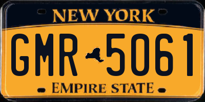 NY license plate GMR5061