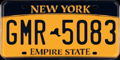 NY license plate GMR5083