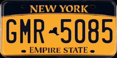 NY license plate GMR5085