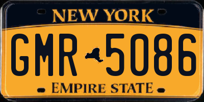 NY license plate GMR5086