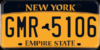 NY license plate GMR5106