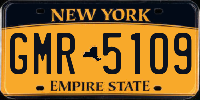 NY license plate GMR5109