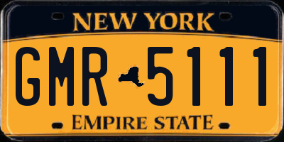 NY license plate GMR5111