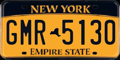NY license plate GMR5130