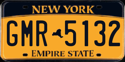 NY license plate GMR5132