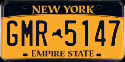 NY license plate GMR5147