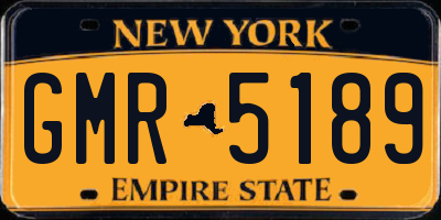 NY license plate GMR5189