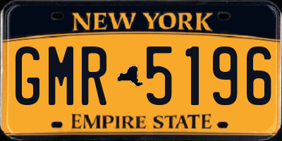NY license plate GMR5196