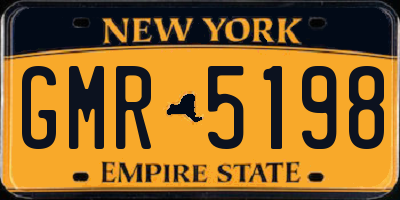 NY license plate GMR5198