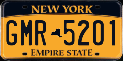 NY license plate GMR5201