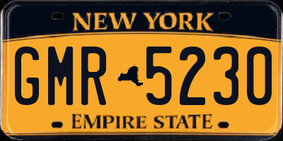 NY license plate GMR5230
