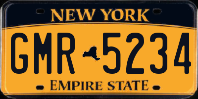 NY license plate GMR5234