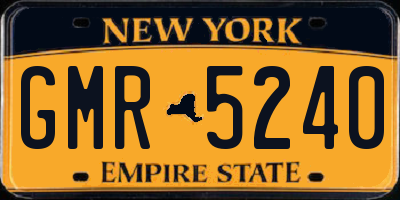 NY license plate GMR5240