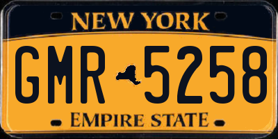 NY license plate GMR5258
