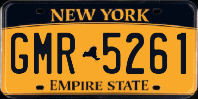 NY license plate GMR5261